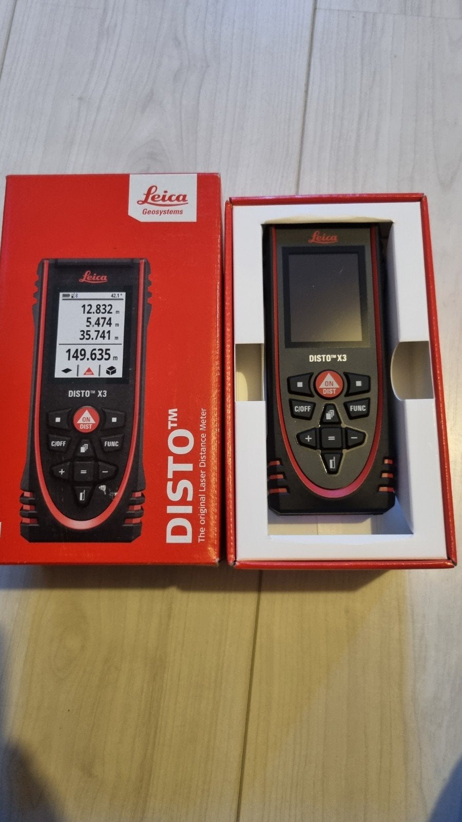 Leica disto x3 afstandmeter. 150m., Doe-het-zelf en Verbouw, Ophalen of Verzenden, Zo goed als nieuw, Afstand
