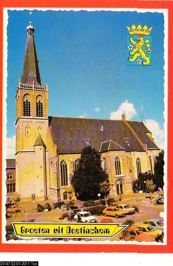 Ansichtkaart 	Doetinchem	Catharinakerk, Verzenden, 1960 tot 1980, Gelopen, Gelderland
