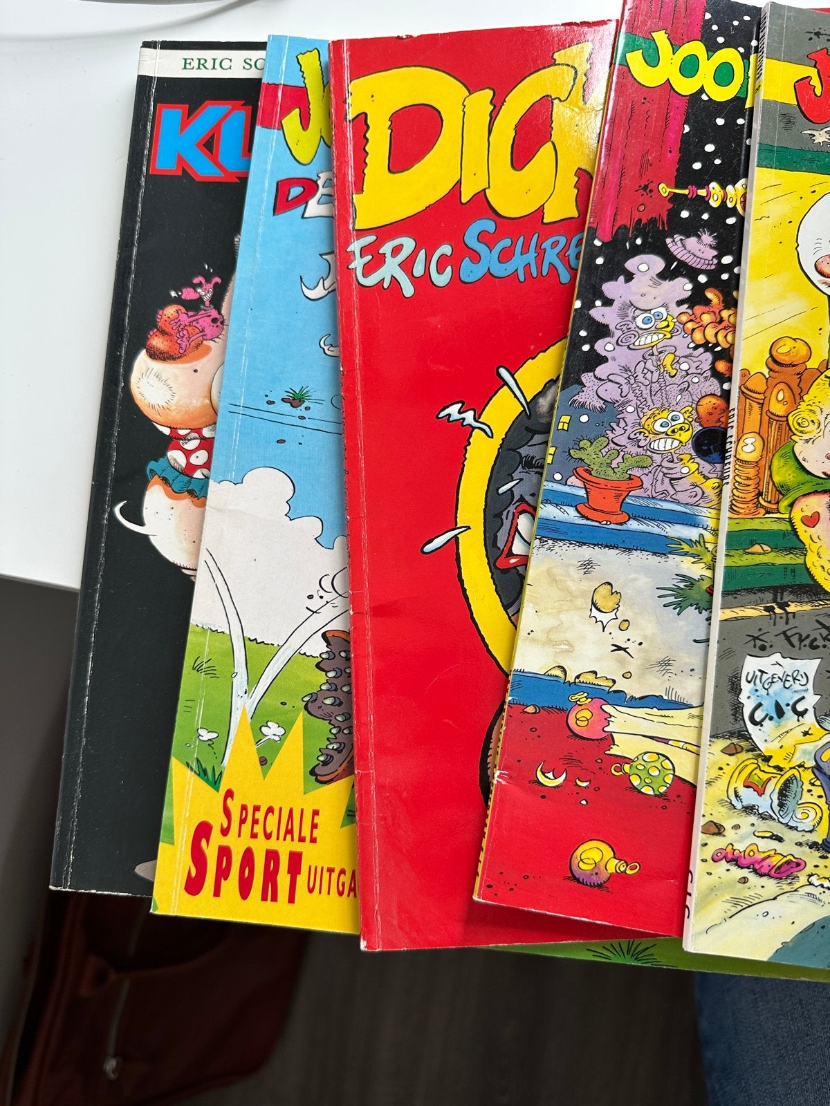 Joop Klepzeiker - Dick van Bil stripboeken - 12 stuks, Boeken, Stripboeken, Meerdere stripboeken, Ophalen, Gelezen