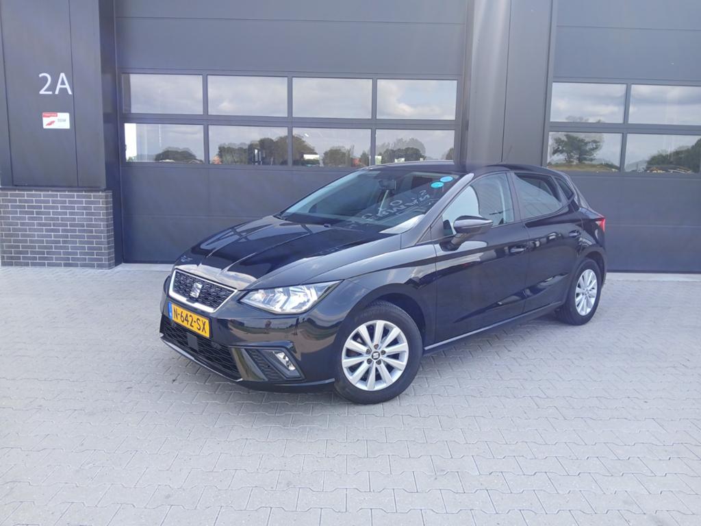 Seat Ibiza 1.0 TSI 70KW 5-DRS 2017 Zwart, Auto's, Seat, Stof, 40 €/maand, Euro 6, 95 pk