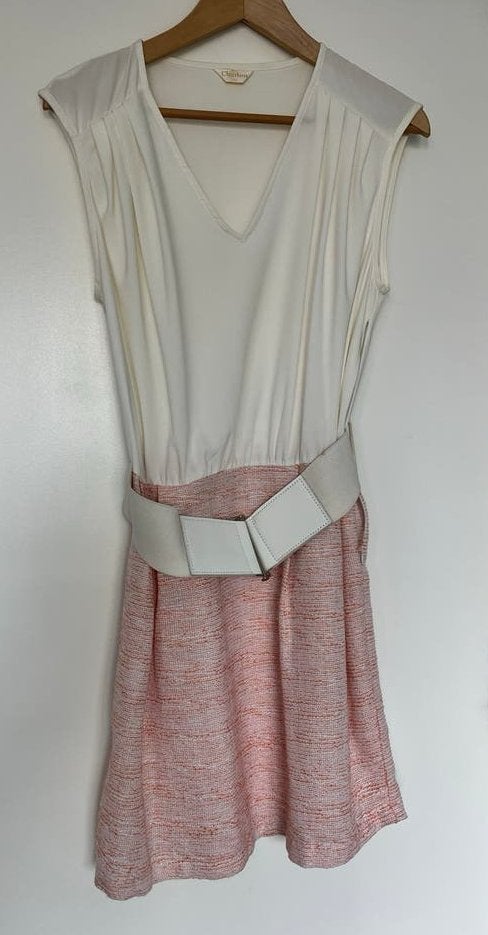 Chiriboy jurk met riem, maat M, Maat 38/40 (M), Wit, Ophalen of Verzenden, Gedragen