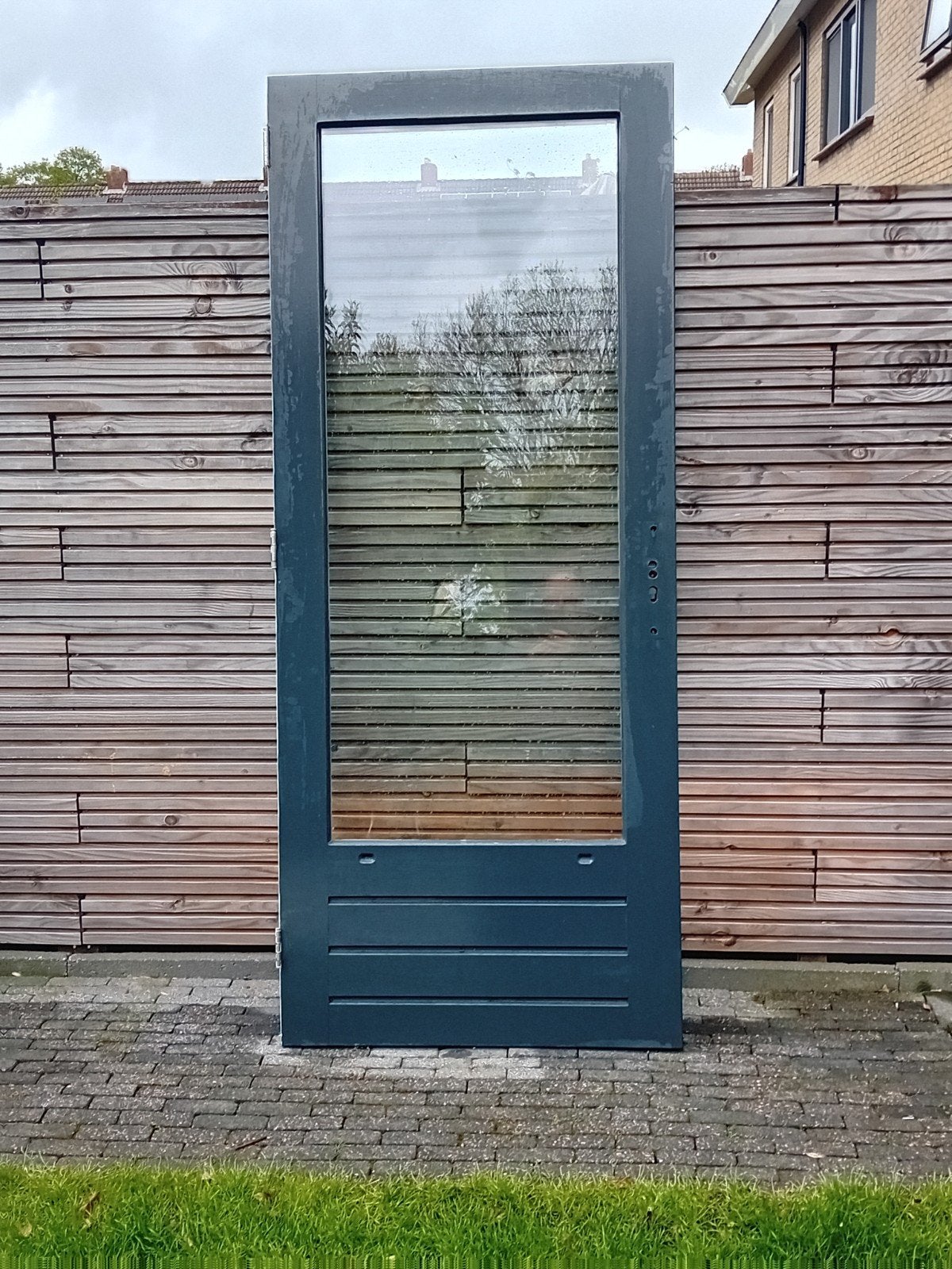 hardhout buitendeur, Ophalen, Gebruikt, Buitendeur, 200 tot 215 cm
