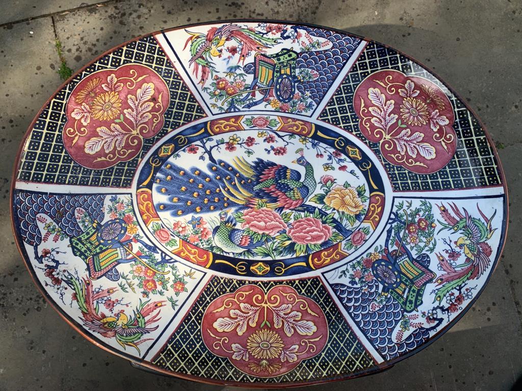 Antieke Chinese Schaal met Pauw en Feniks Decoratie, Antiek en Kunst, Ophalen