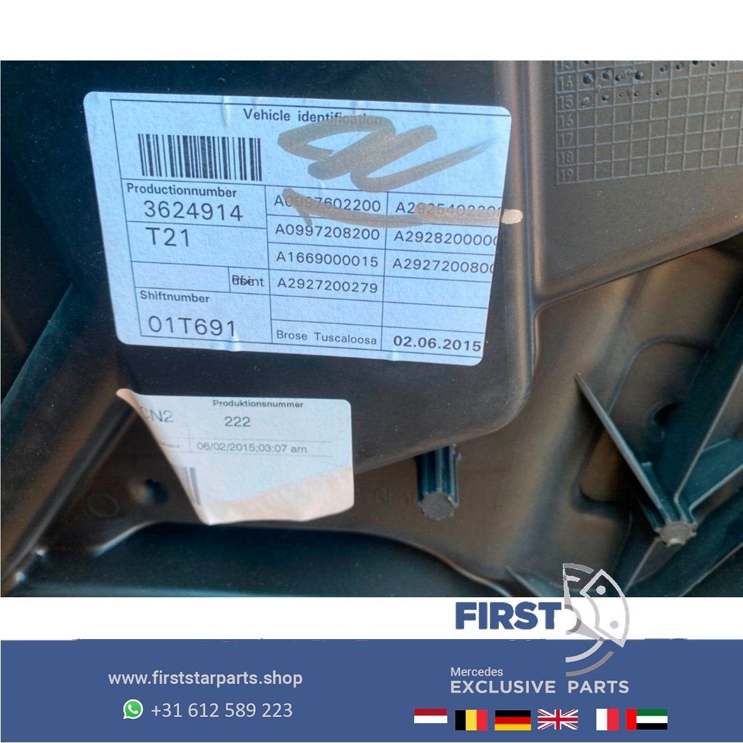 A2927200205 W292 C292 GLE COUPÉ DEUR GLE63 AMG ZWART/  WIT /, Gebruikt, -, Deur, Voor