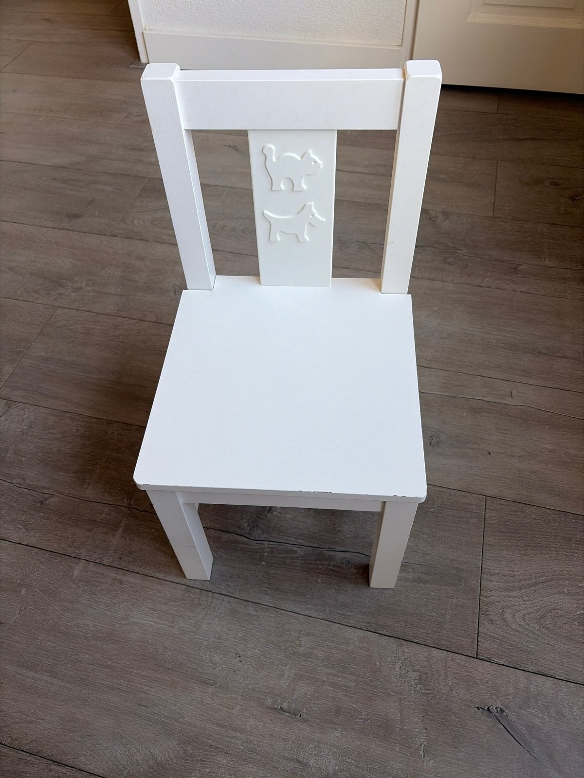 IKEA Kritter kinderstoel wit met dierenfiguren, Ophalen of Verzenden, Gebruikt, Overige typen
