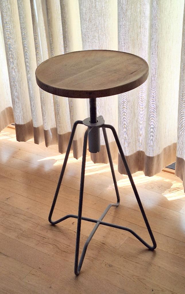 Kruk in hoogte verstelbaar, Vintage, Industrieel Design, Huis en Inrichting, Krukjes, Ophalen of Verzenden, In hoogte verstelbaar