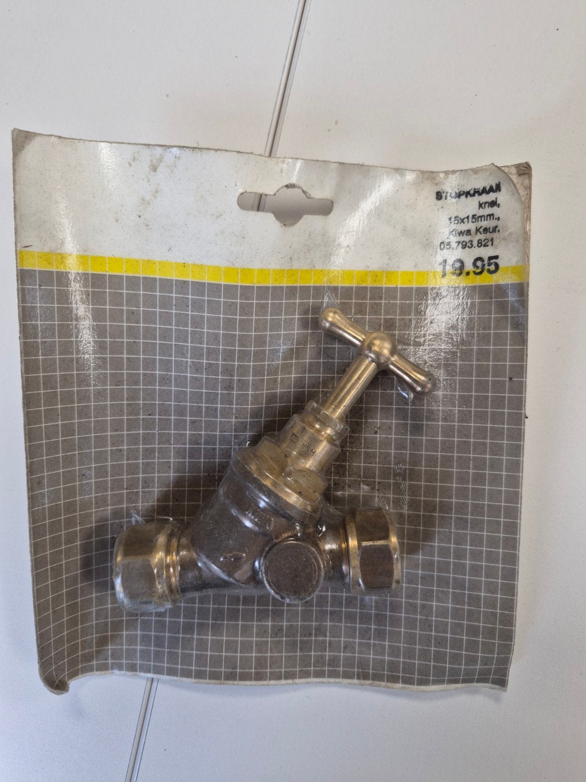 Stopkraan knel 15x15mm - Nieuw in verpakking, Ophalen of Verzenden, Nieuw, Koper, Kraan
