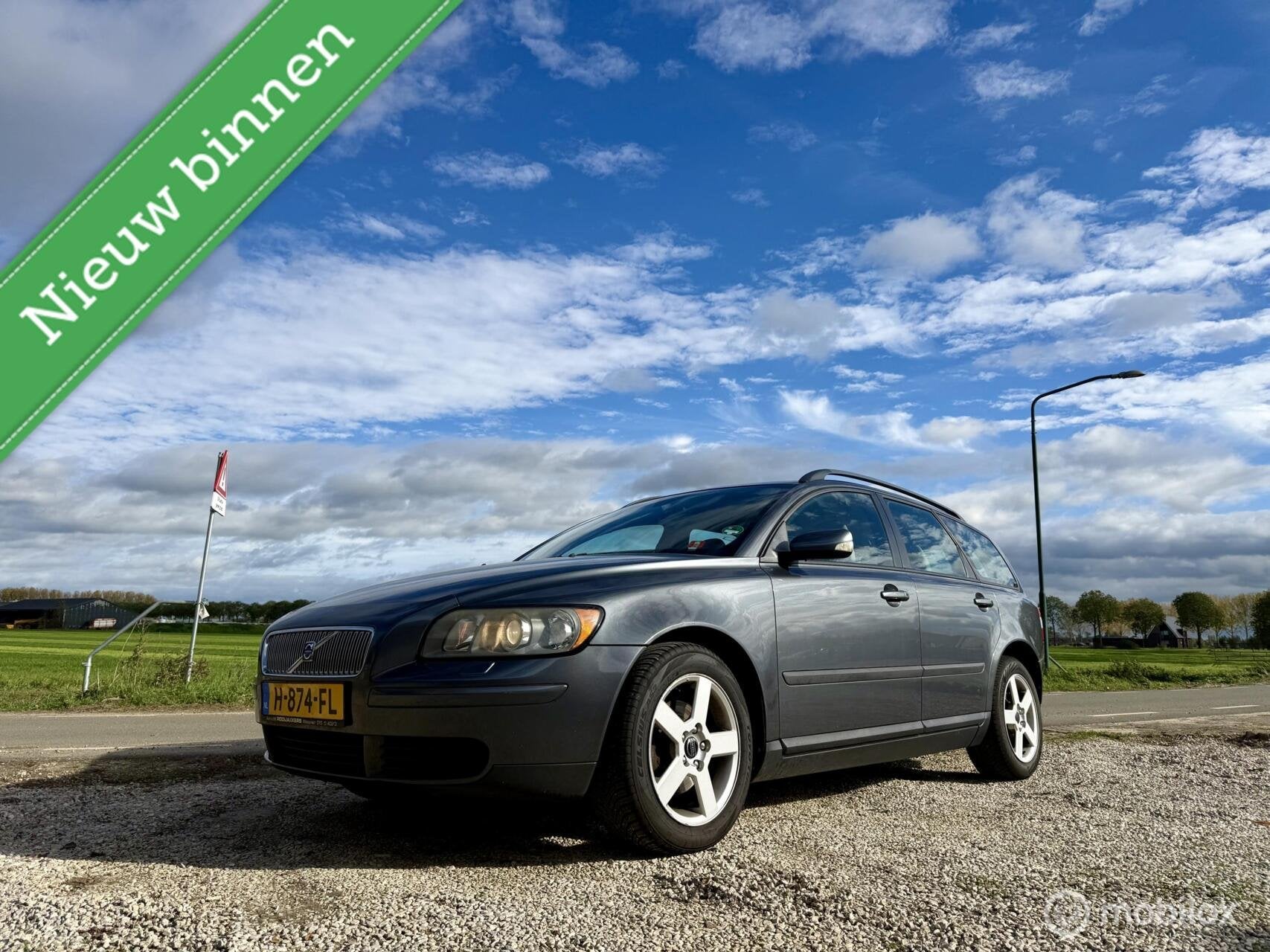Volvo V50 1.8, BJ 2005 Nette Auto, APK, Airco, Alle Opties, Auto's, Voorwielaandrijving, 125 pk, 4 cilinders, 14 km/l