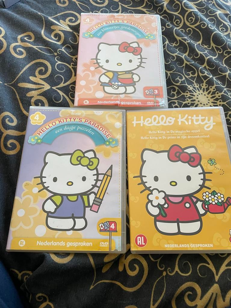 Hello Kitty DVD Boxset - 3 DVD's, Gebruikt, Alle leeftijden, Boxset, Ophalen of Verzenden