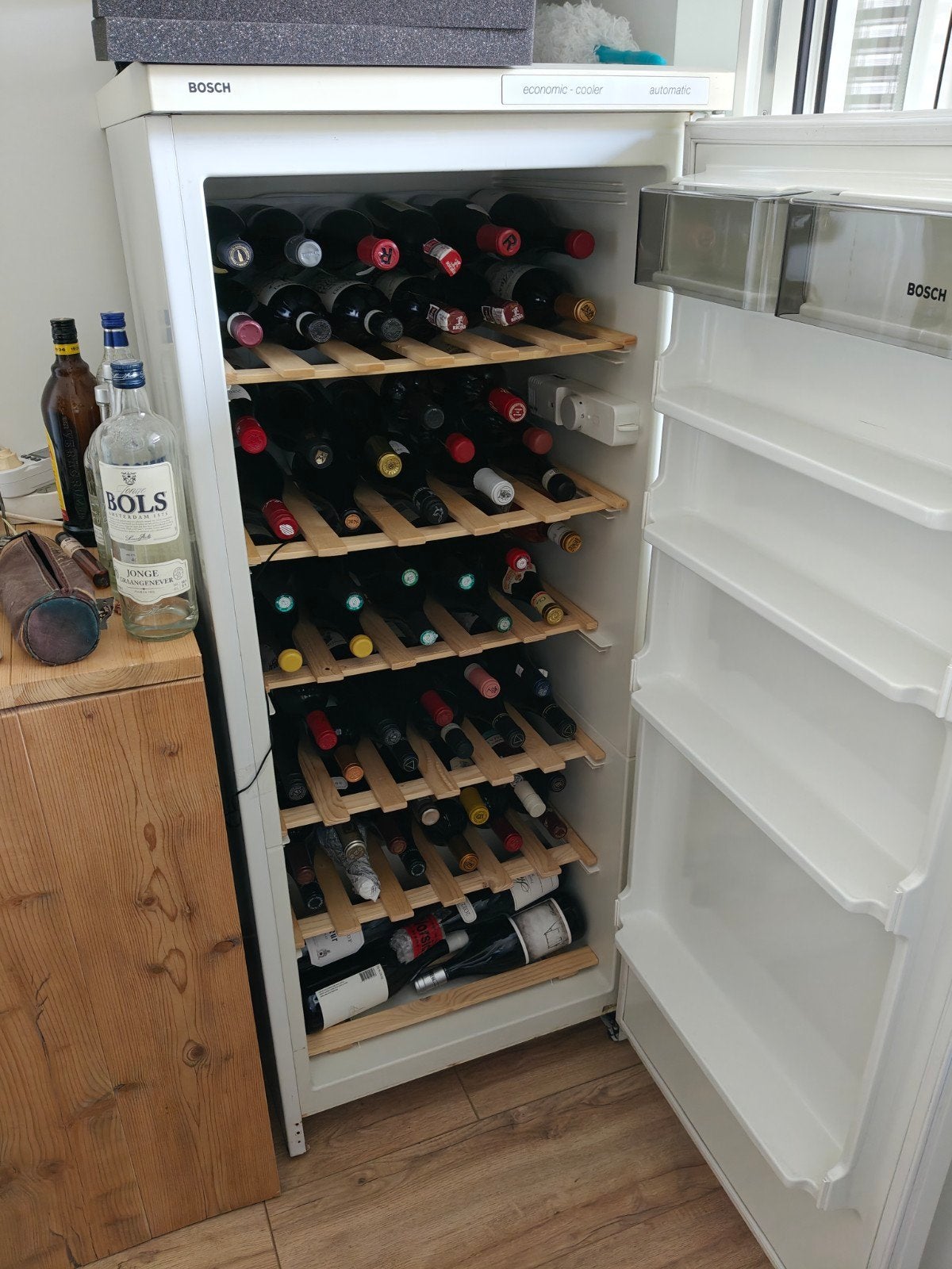 zelfbouw wijnklimaatkast, wijnkoelkast, Ophalen
