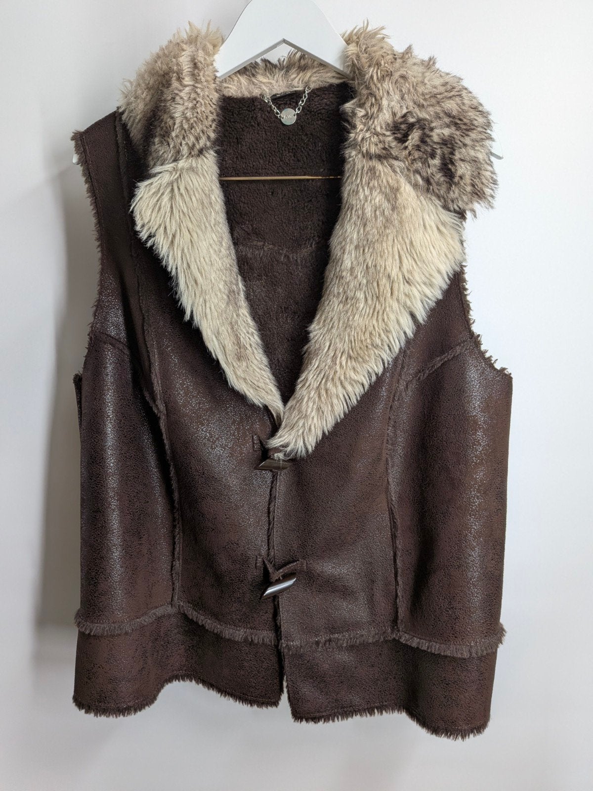 G.W. Lammylook Gilet Maat 48 | Bruin | Faux Fur | Boho, G.w., G.w., Bruin, G.w.