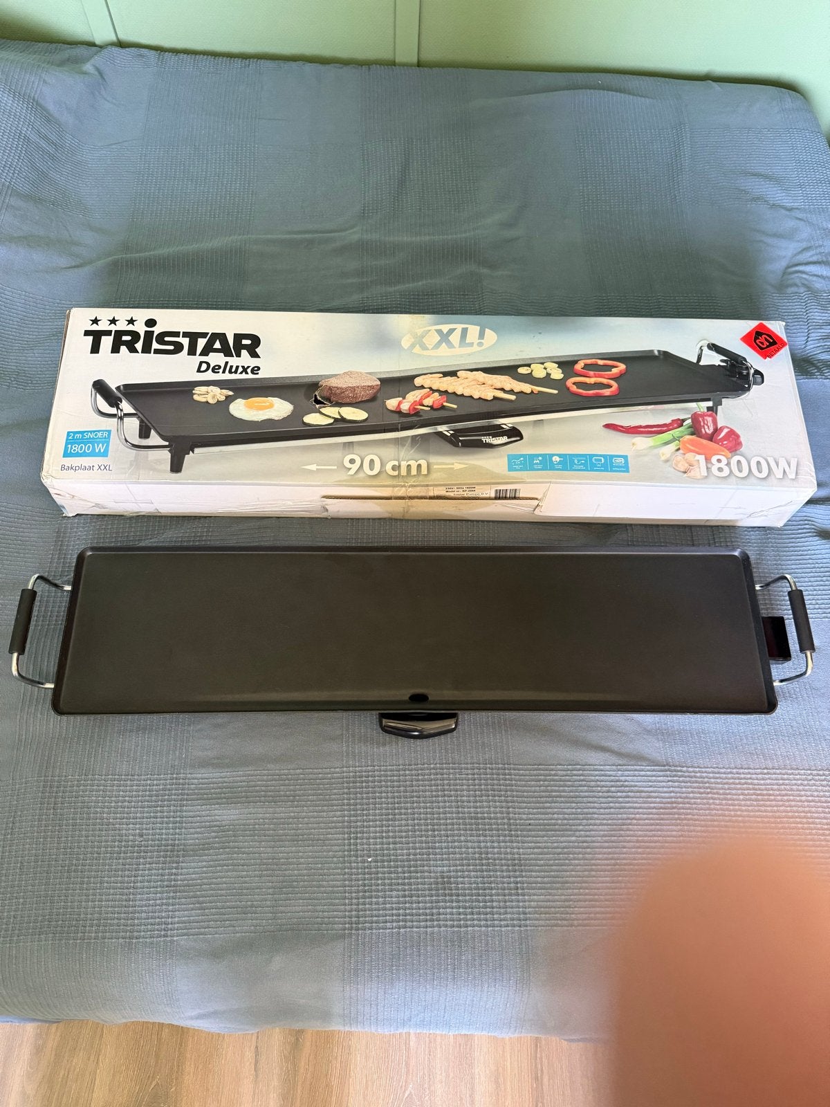 Tristar Deluxe XXL Bakplaat - 90cm, 1800W, Ophalen of Verzenden, Zo goed als nieuw, 8 personen of meer