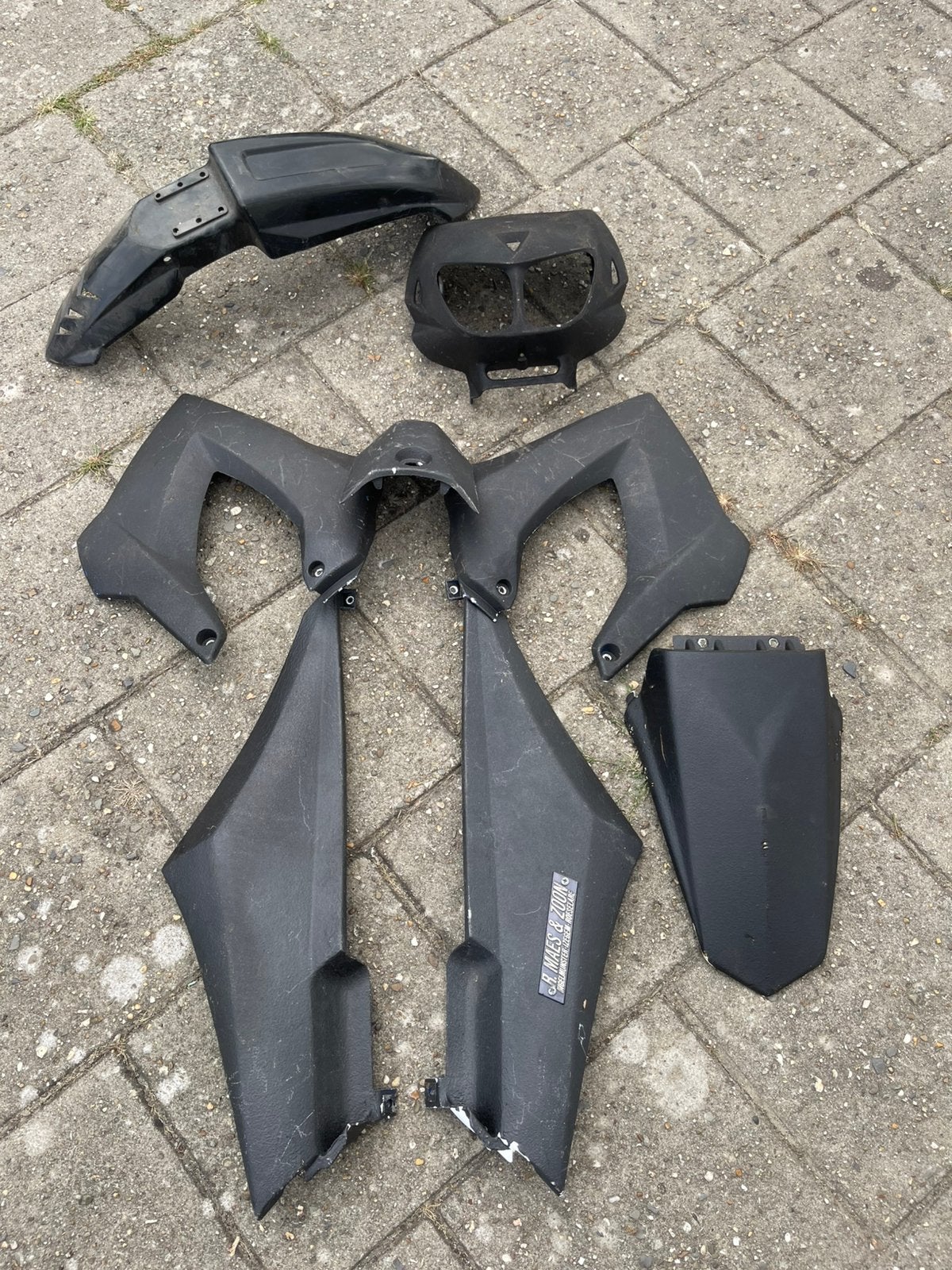 Kappenset zwart Derbi senda xtreme en Xrace tot 2010, Ophalen of Verzenden, Zo goed als nieuw, Kap