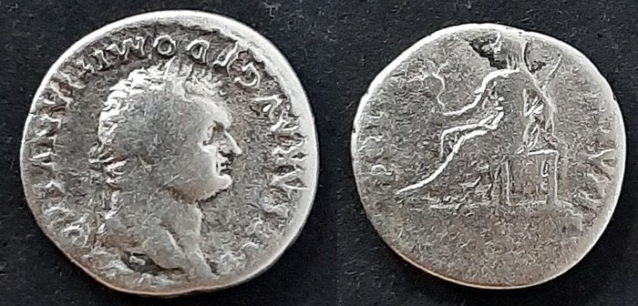 Denarius Domitianus RIC 1087, Verzenden, Overige landen, Zilver