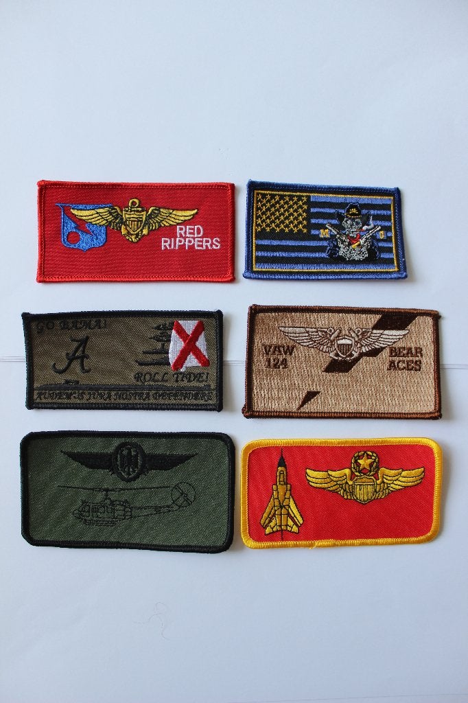 6  nametags  airforce  navy, Verzenden, Zo goed als nieuw, Patch, Badge of Embleem