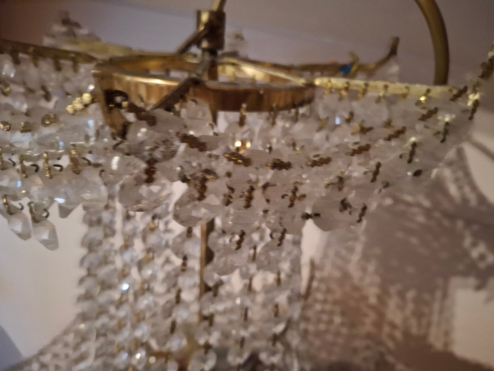 Kristallen lantaarn lamp - Elegante hanglamp, Gebruikt, Glas, Klassiek, Elegant, E27 (groot)