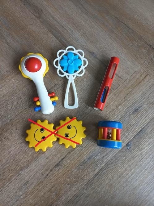 Vintage rammelaars - 2,50 per stuk of 8 euro samen, Ophalen of Verzenden, Gebruikt, Rammelaar