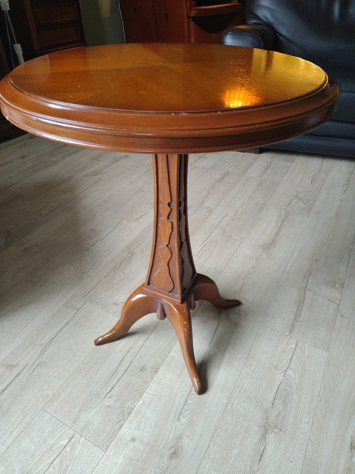 Luxe Pregno Italiaanse bijzettafel met ingelegd sterpatroon, Ophalen, Minder dan 55 cm, Gebruikt, Klassiek, Italiaans, Luxe, Vintage