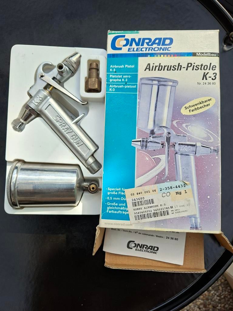 Conrad Electronic Airbrush-Pistole K-3 Spuitpistool, Hobby en Vrije tijd, Ophalen of Verzenden