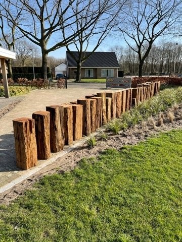 Partij robuuste houten sokkels - voor binnen en buiten, Huis en Inrichting, Woonaccessoires | Zuilen en Pilaren, Ophalen, Nieuw