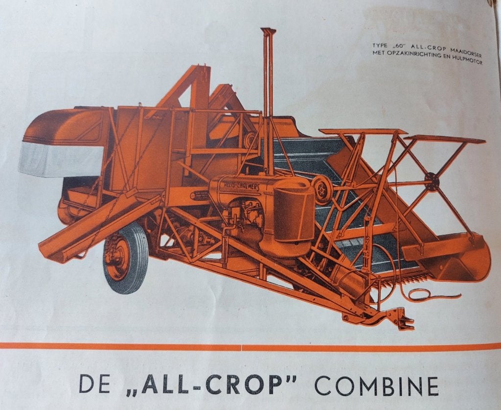 Gezocht Allis Chalmers All-Crop combine, Ophalen, Gebruikt