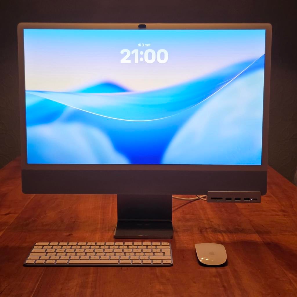 Apple iMac 24-inch Blauw - M1 - 16GB - 256GB, Computers en Software, Apple Desktops, Ophalen, 256 GB, SSD, IMac