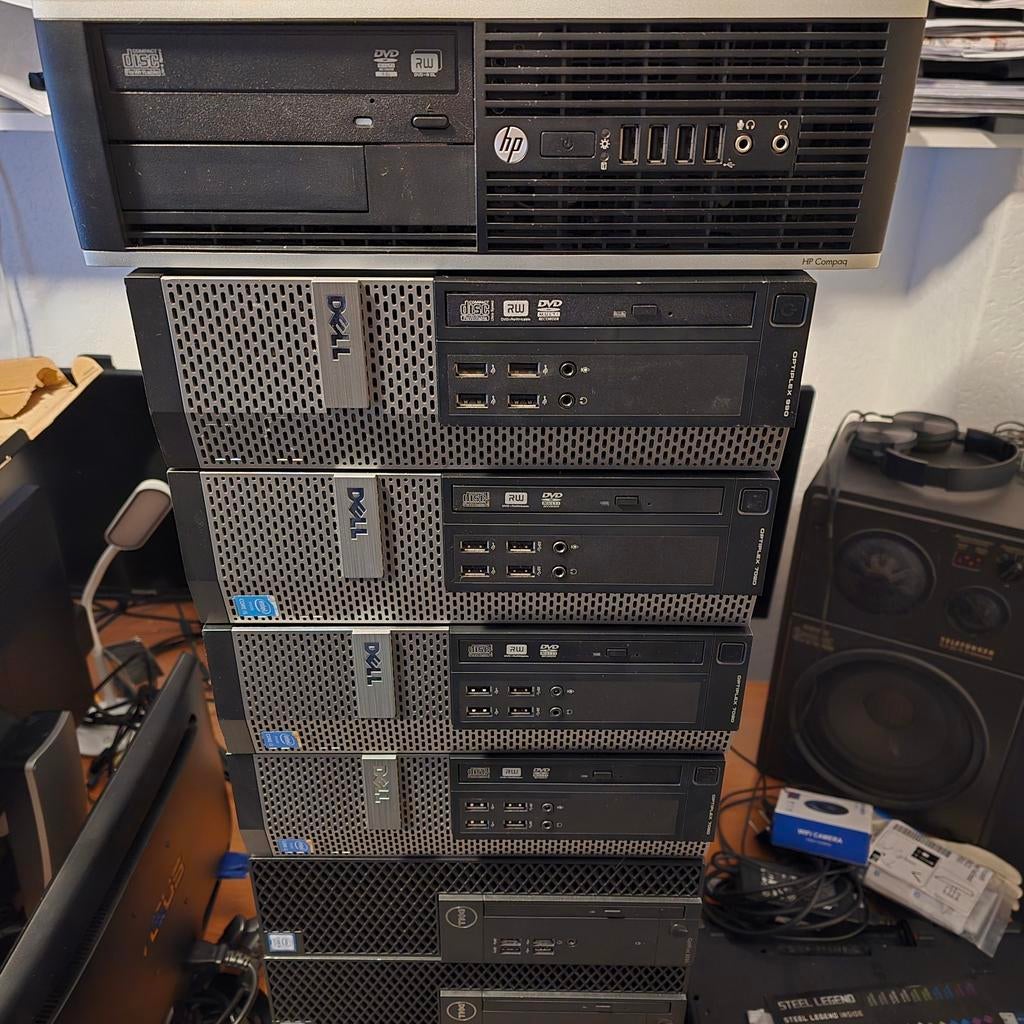 Diverse pc SFF systemen Dell en één HP Vanaf €50,-, Ophalen, 3 tot 4 Ghz, HDD