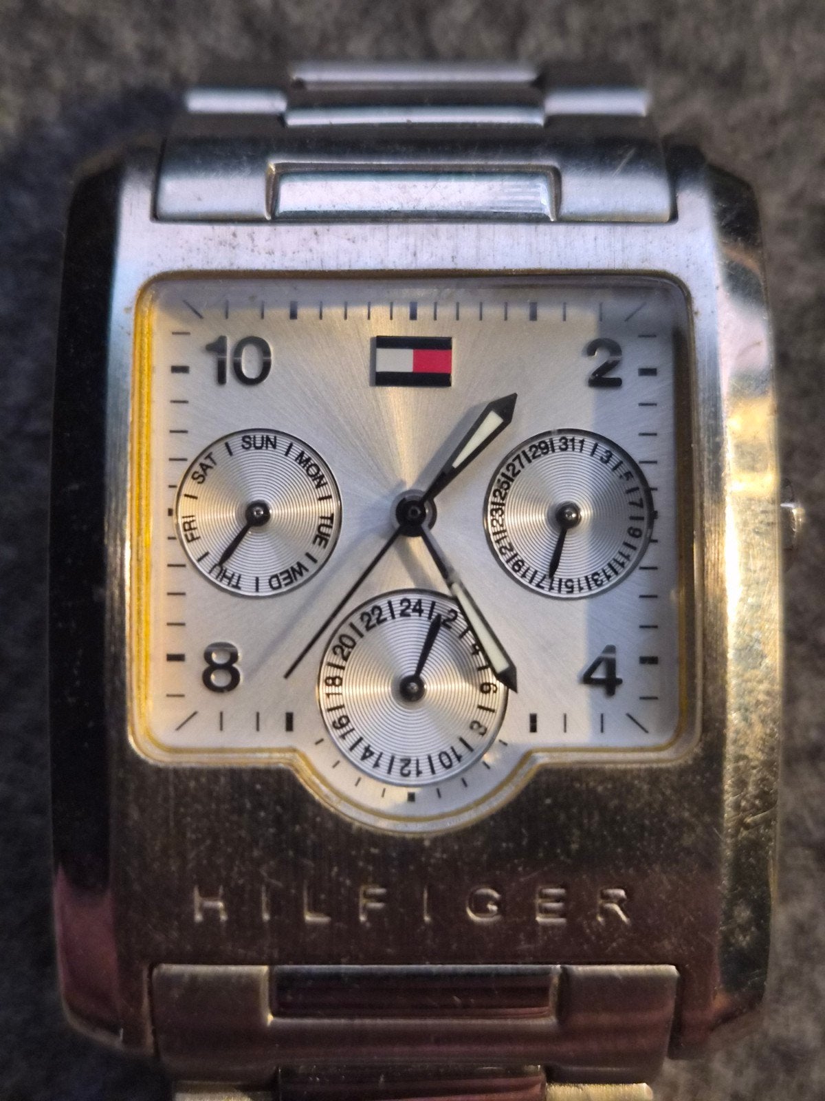 Tommy Hilfiger Herenhorloge F90218 Quartz, Overige merken, Staal, Gebruikt, Staal