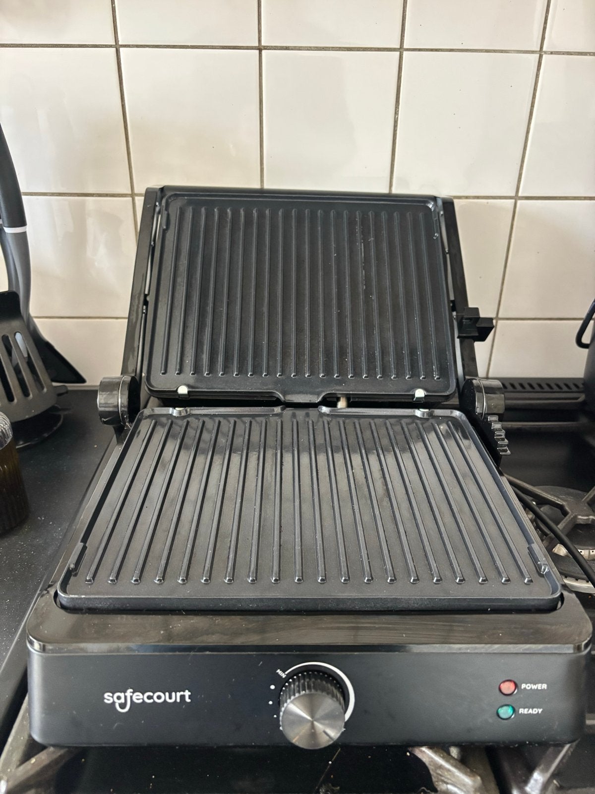 Safecourt Tafelgrill / Contactgrill - Zo goed als nieuw, Witgoed en Apparatuur, Ophalen, Zo goed als nieuw, Tafelgrill