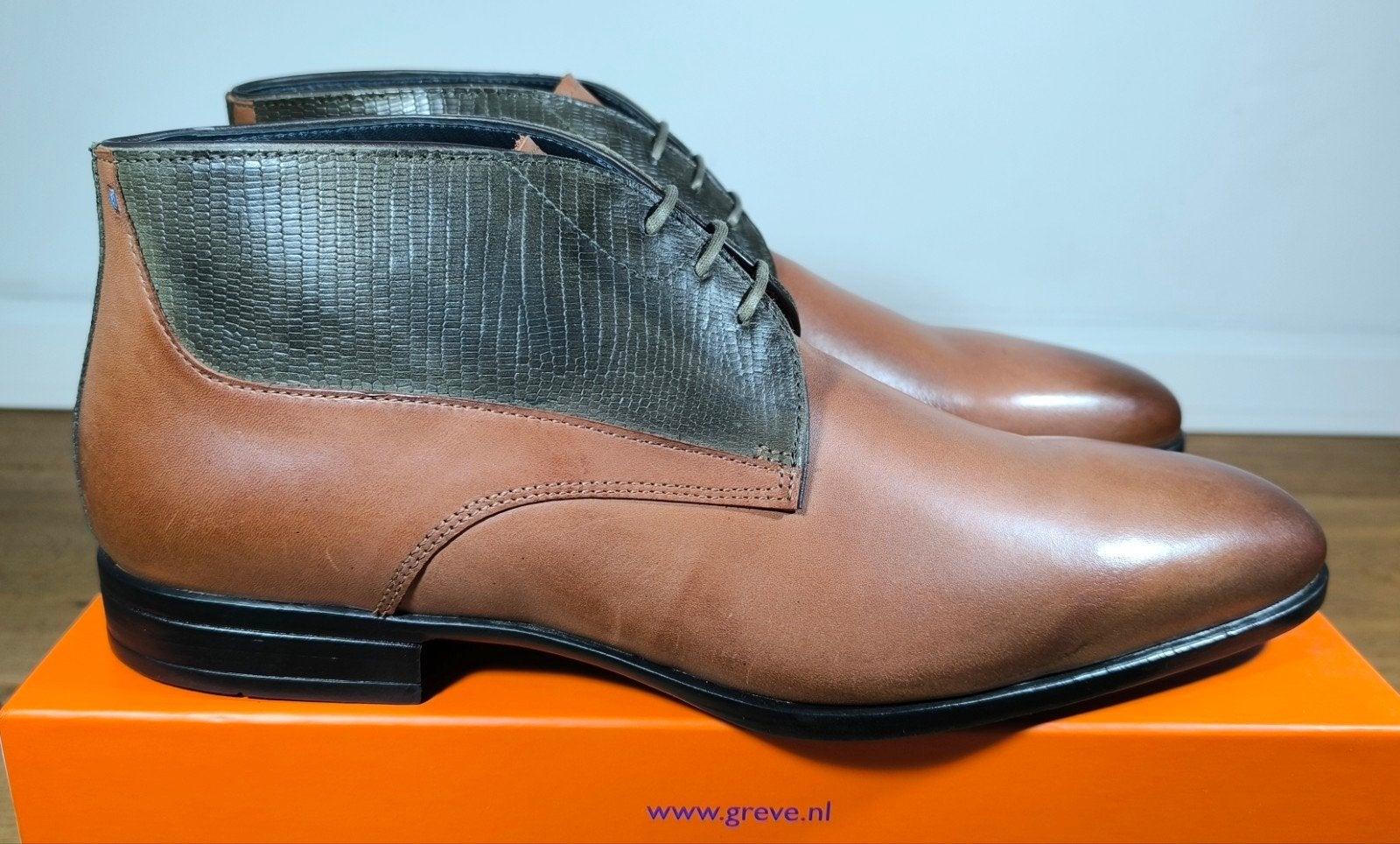 Greve exclusieve halfhoge herenschoenen, nieuw maat 10 / 44, Ophalen, Overige kleuren, Nieuw, Greve