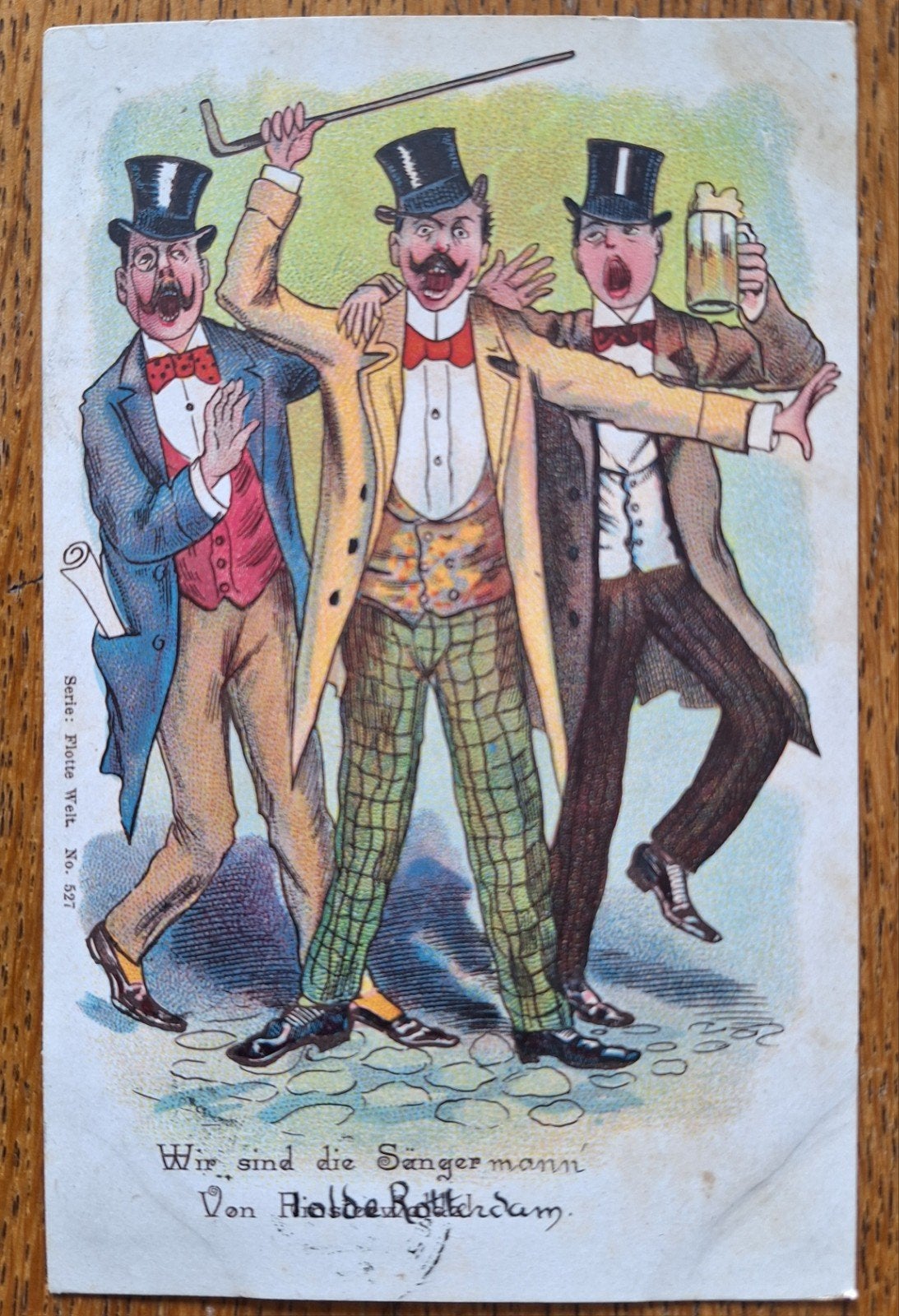 Rotterdams feesttrio 1902, Ophalen of Verzenden, Voor 1920, Gelopen, Feest(dag)