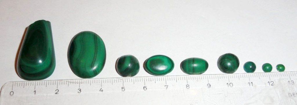 Cabochons Malachiet edelsteen, Ophalen of Verzenden, Zo goed als nieuw
