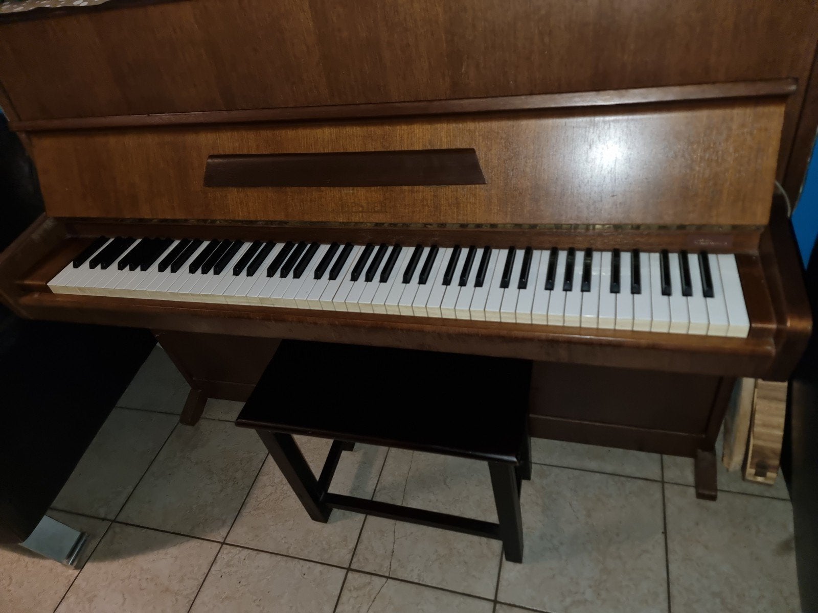 August Förster Piano - Goede Staat zo goed als nieuw, Ophalen of Verzenden, Gebruikt, Bruin, Piano