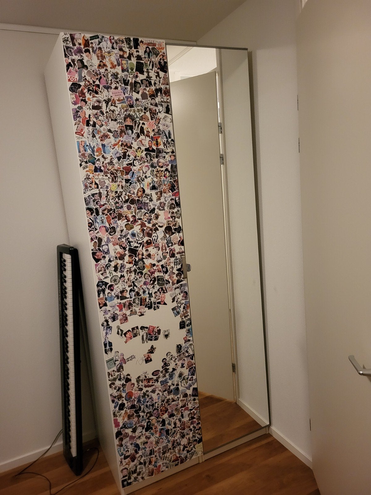 Witte kledingkast met spiegeldeur, Huis en Inrichting, Ophalen, Gebruikt, 200 cm of meer, 50 tot 100 cm