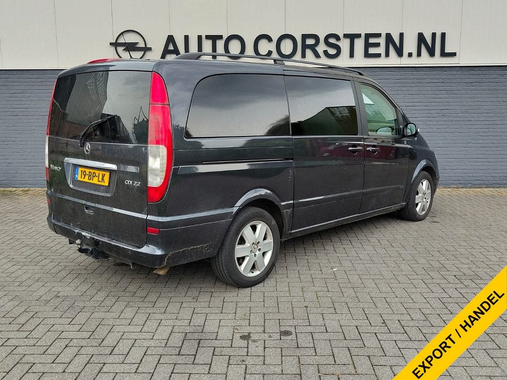 Mercedes-Benz Viano MARGE 2.2CDI Automaat Dubbele Cabine Lan, Auto's, Automaat, Achterwielaandrijving, Gebruikt, Zwart