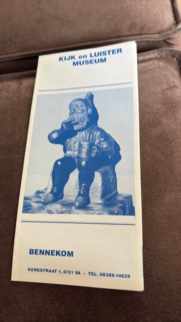 Folder bennebroek kabouter imker bijen museum, Ophalen of Verzenden, Zo goed als nieuw