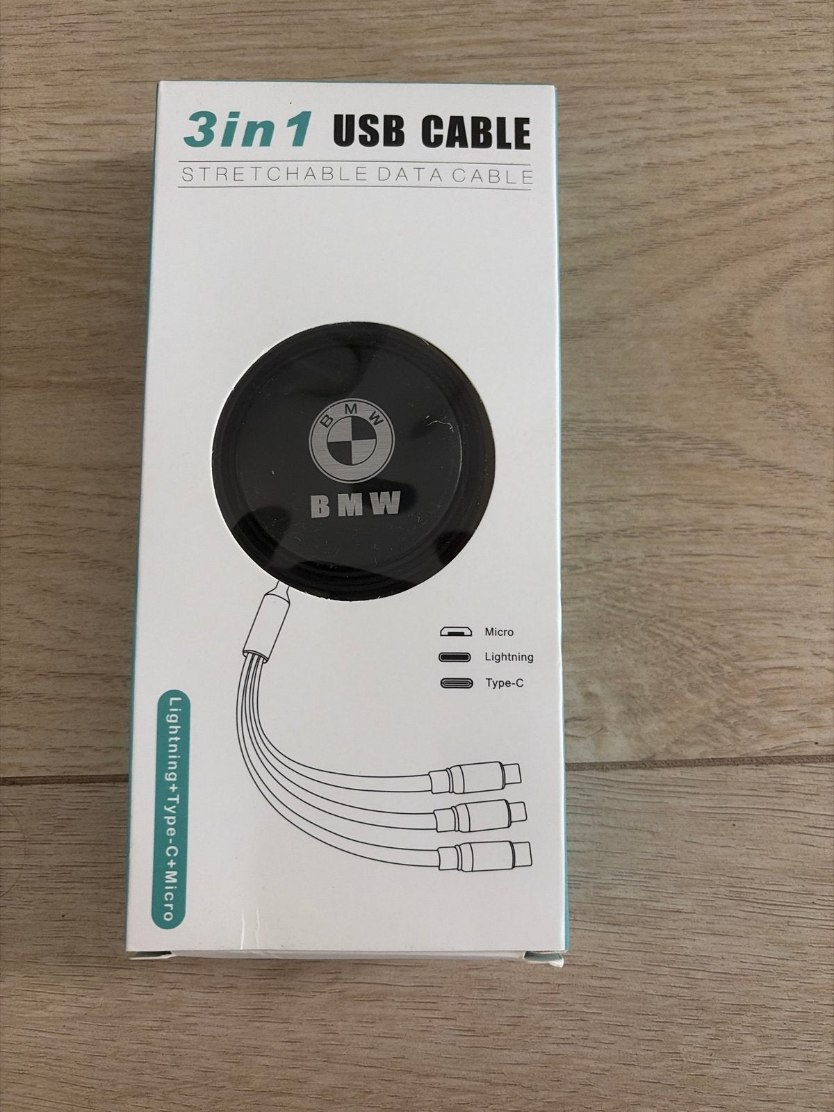 BMW 3-in-1 USB Oplaadkabel - Nieuw, Verzenden, Nieuw