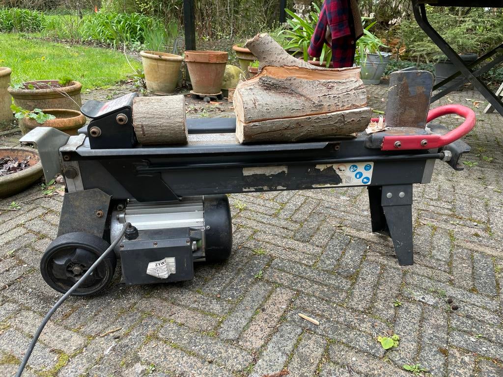 Elektrische Houtklover ZYWT 2700W 230 V lichtnet, Ophalen, Gebruikt, Elektrisch, Liggend