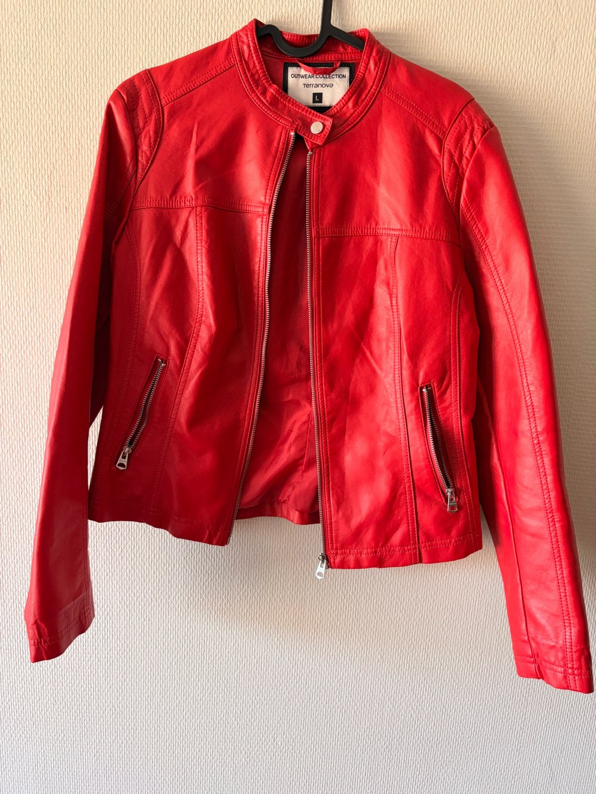 Rode leren damesjas, Kleding | Dames, Ophalen of Verzenden