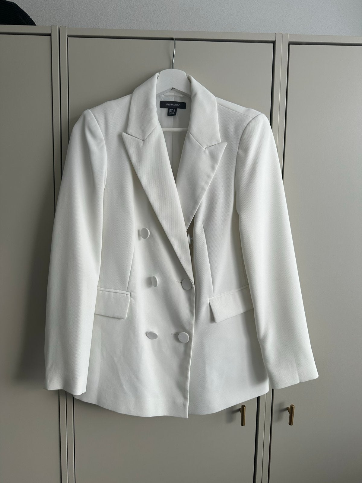 Witte blazer Primark maat S, Wit, Ophalen of Verzenden, Zo goed als nieuw, Jasje