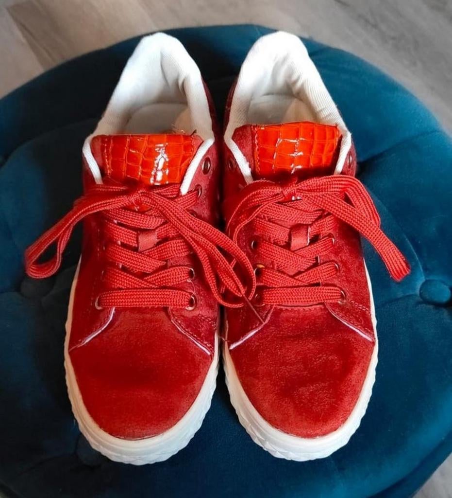Oranje/bruine sneakers Trend One maat 38, Ophalen of Verzenden, Zo goed als nieuw, Oranje, Sneakers of Gympen