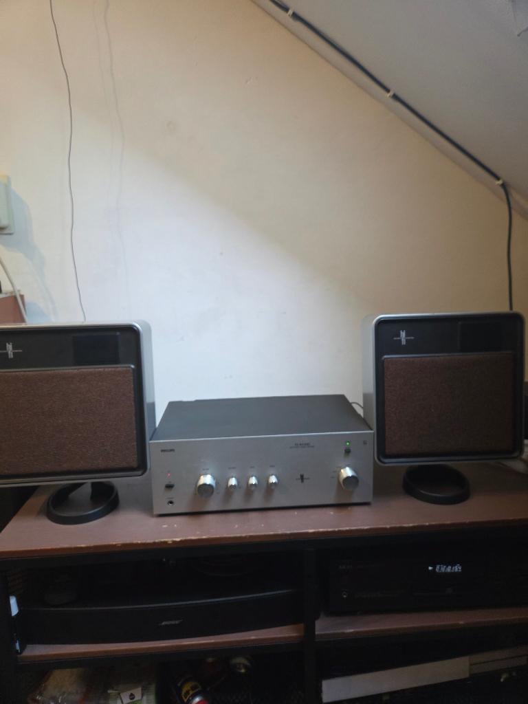Phillips versterker 22AH 590 met de 22RH Full range speakers, Philips, Gebruikt, Speakers, Losse componenten