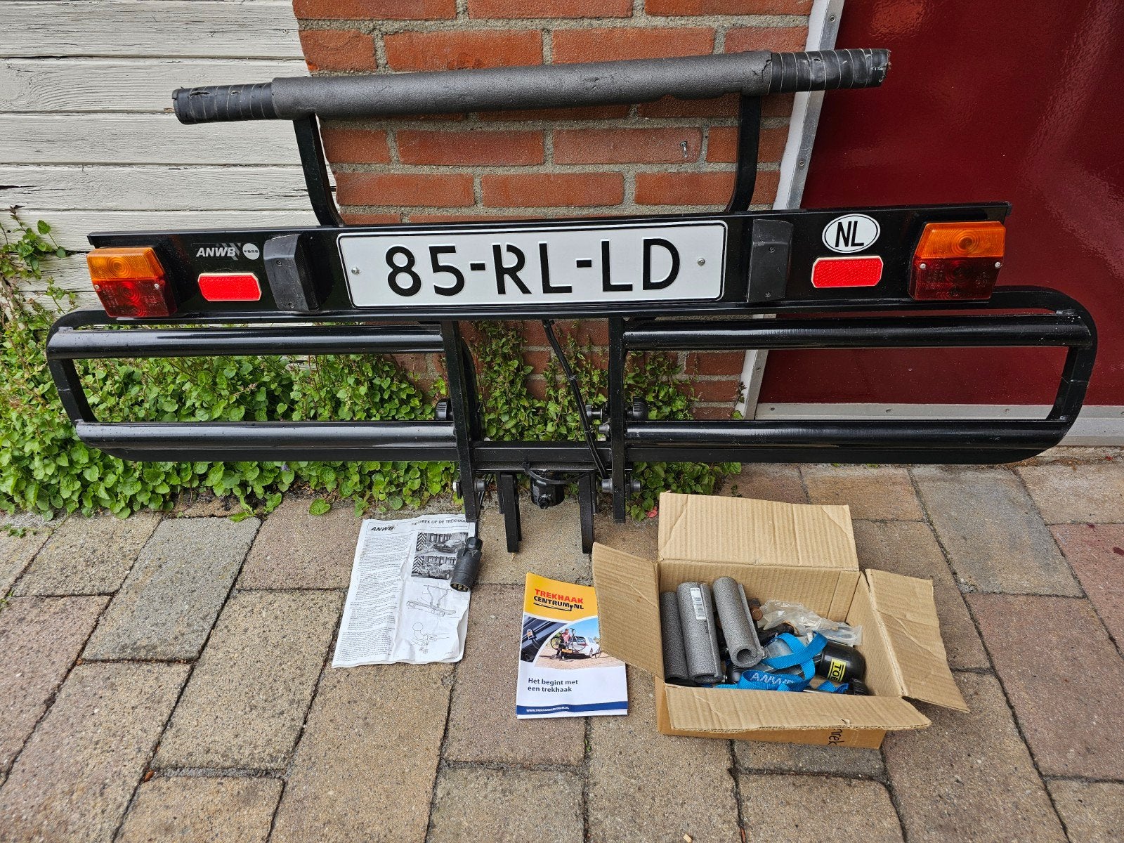 ANWB Trekhaakdrager voor 2 fietsen met verlichting, Ophalen, Gebruikt, 2 fietsen, Trekhaakdrager