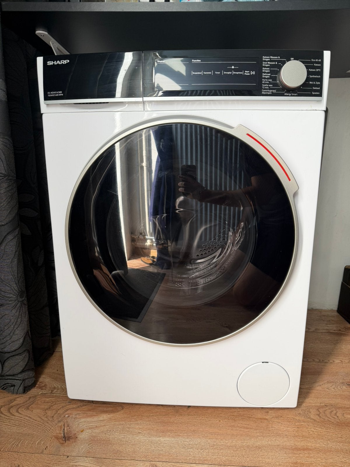 Sharp ESNDH014CWBBX wasdroogcombinatie, Witgoed en Apparatuur, Wasmachines, Zo goed als nieuw, Voorlader, 8 tot 10 kg, Minder dan 85 cm