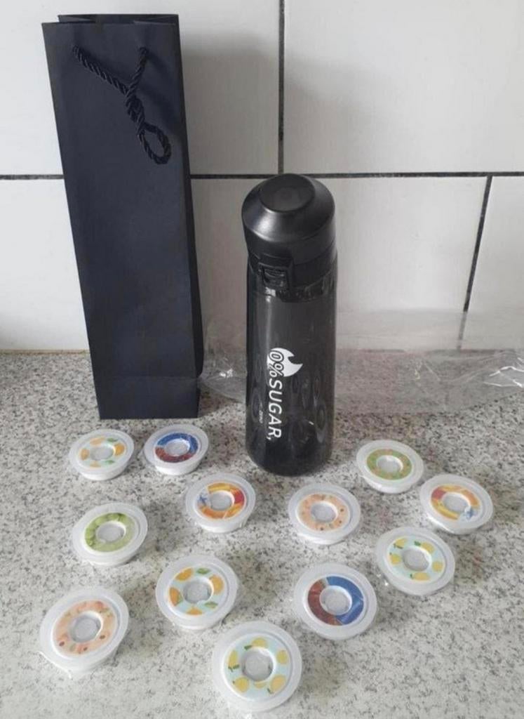 Waterfles Zwart 650ML ( Air up Model ) + 3 Geurpods, Ophalen of Verzenden, Nieuw