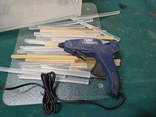 ferm lijmpistool met lijmpatronen, Ophalen of Verzenden, 'T Olde Gre-j, Info@toldegrej.nl, Endepoelstraat 20f Didam