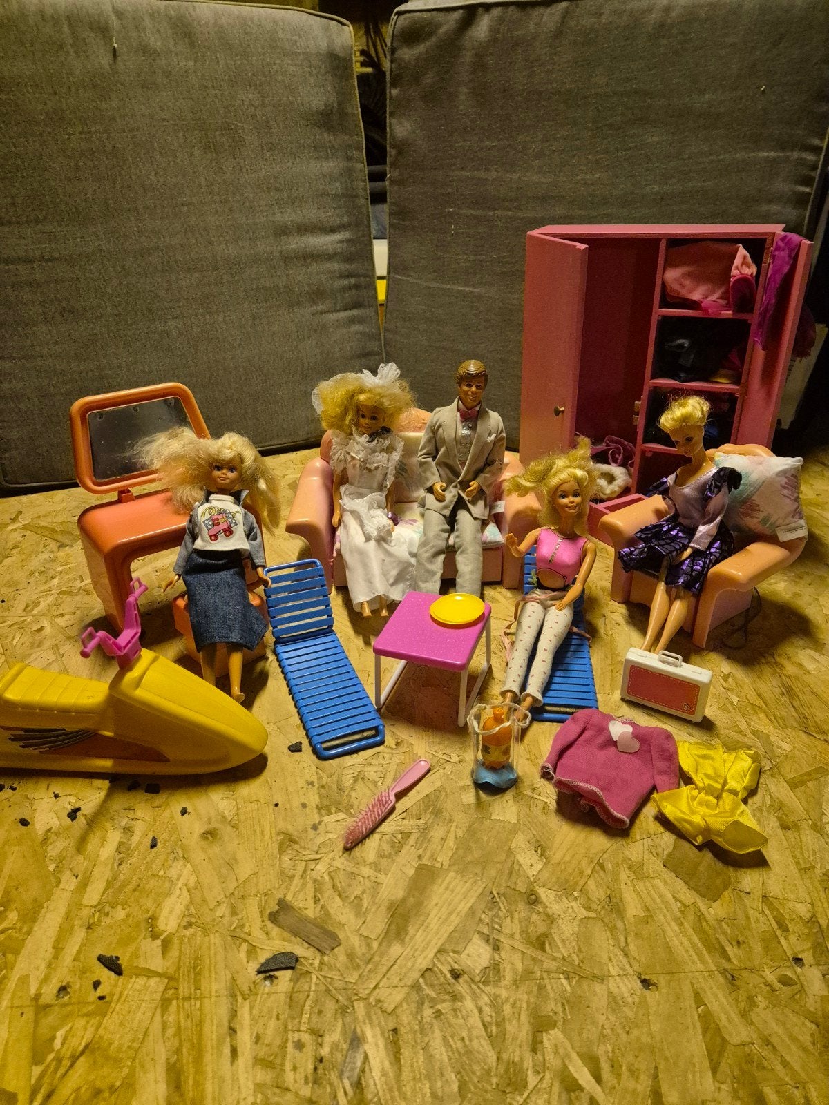Vintage Barbie poppen en accessoires - Nostalgie set, Verzamelen, Ophalen, Gebruikt