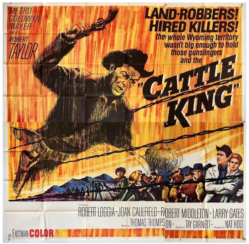 Cattle King (1963) - Western - Originele filmposter - Groot, Ophalen of Verzenden, A1 t/m A3, Film en Tv, Rechthoekig Staand