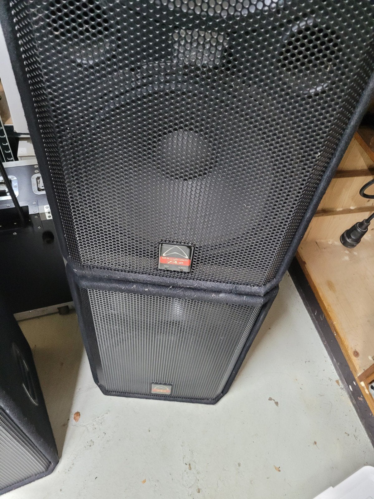 2x Wharfedale EVP Pro 300 Watt passieve speakers, Gebruikt, Ophalen, 150 watt of meer, Overige typen