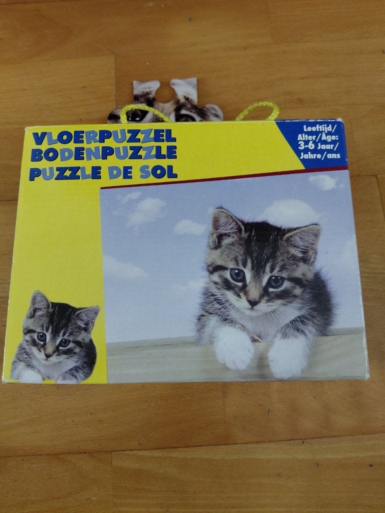 Kinder poezen puzzel, Ophalen of Verzenden, 10 tot 50 stukjes, Gebruikt, 4 tot 6 jaar